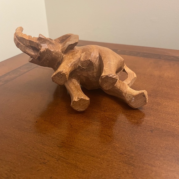 Wooden Carved Elephant - Picture 2 of 4